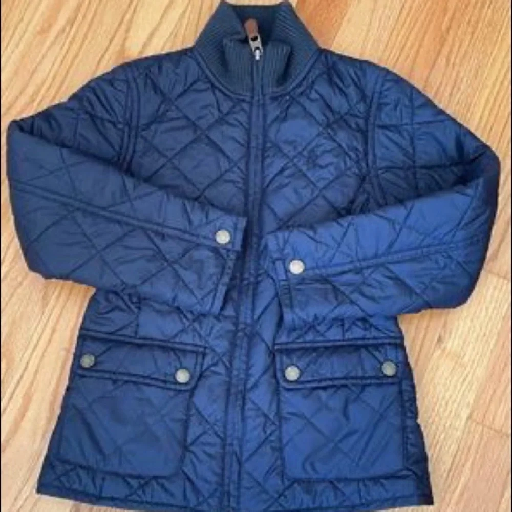 RALPH LAUREN 6X kids Quilted Jacket Navy Blue Coat